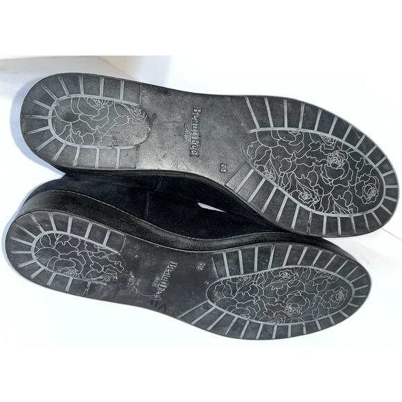 Beautifeel Black Suede Gold Side Zip Boot Size 8 - Picture 7 of 10